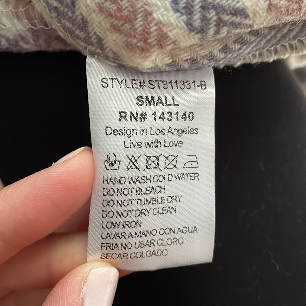 Style Racket Flannel Jacket Size Small - Picture 5 of 6
